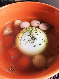 プチトマト入り●新玉スープ-レシピのメイン写真