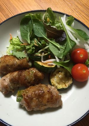 豚肉のアスパラ巻きとズッキーニ！-レシピのメイン写真