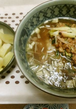 鳥味噌と納豆の冷や汁ごはん-レシピのメイン写真