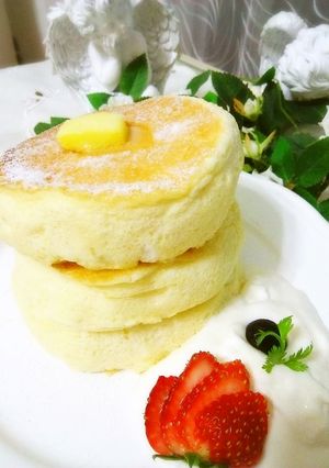 ふわしゅわ憧れパンケーキ♪-レシピのメイン写真