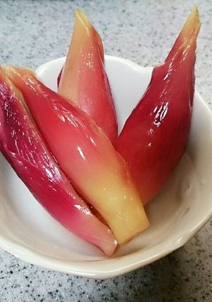 華やかなピンクにビックリ！茗荷の甘酢漬け-レシピのメイン写真