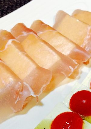 簡単2分！昔豆腐と生ハムのアペタイザー♪-レシピのメイン写真