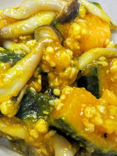 かぼちゃとしめじのそぼろ煮-レシピのメイン写真