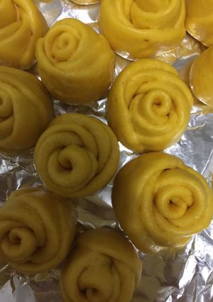 花のような中華饅頭✿カボチャマントウ✿-レシピのメイン写真