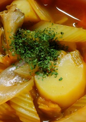 簡単！セロリとじゃが芋と舞茸のスープ☆-レシピのメイン写真