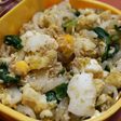 ゆで卵&ニラ*もやし de 味噌ごま和え