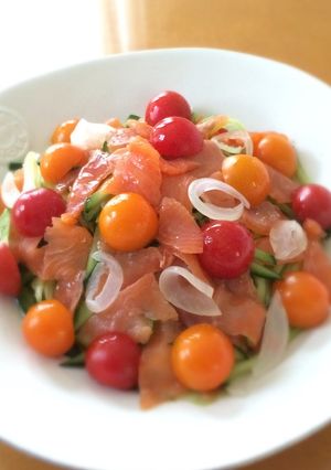 常備野菜とスモークサーモンのサラダ★-レシピのメイン写真