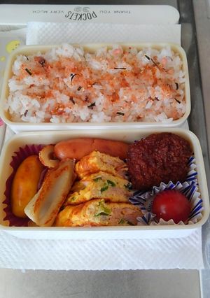 三角オムレツお弁当-レシピのメイン写真