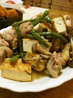 鶏肉と厚揚げの塩にんにく炒め-レシピのメイン写真