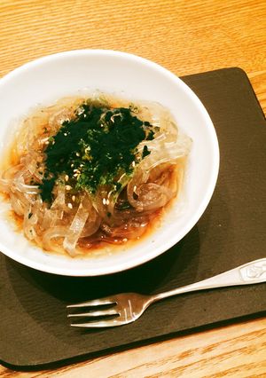 ところてんにスピルリナトッピング!-レシピのメイン写真