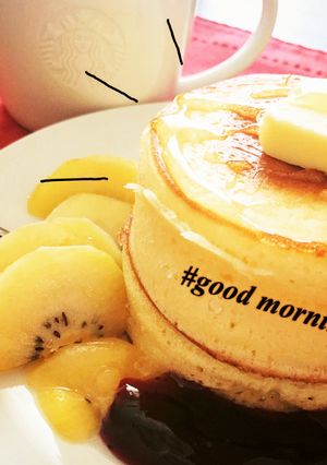 ふっくらモチモチパンケーキ-レシピのメイン写真