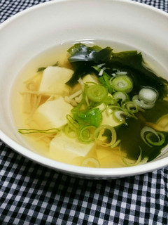 調理室ヨリ~豆腐と榎のおすまし(⌒‐⌒)-レシピのメイン写真