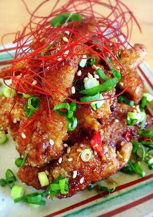 低糖質!パリパリ鶏皮のレモン醤油和え-レシピのメイン写真