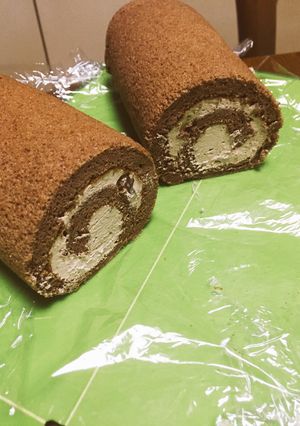 売っているみたいなチョコロールケーキ-レシピのメイン写真