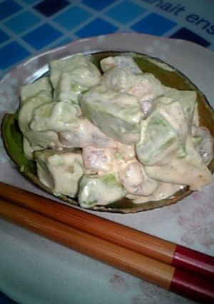 アボカドとエビのマヨわさび醤油和え-レシピのメイン写真
