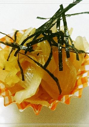 冷凍お弁当お野菜おかず：玉ねぎのりぽん酢-レシピのメイン写真