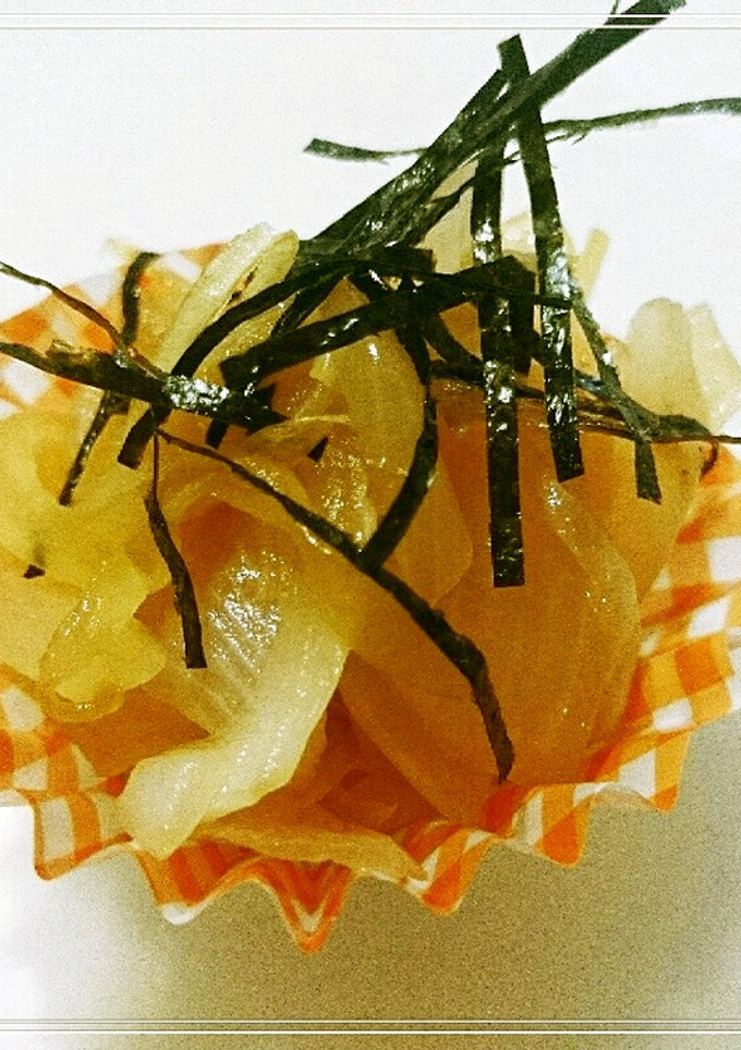冷凍お弁当お野菜おかず：玉ねぎのりぽん酢-レシピのメイン写真