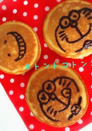 ドラちゃん生どら焼き&ころせんせー焼き-レシピのメイン写真