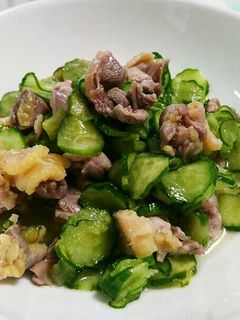 親鳥ときゅうりの酢の物-レシピのメイン写真