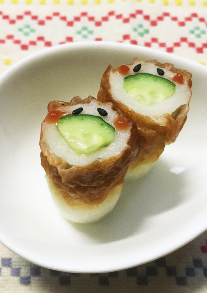 お弁当に！顔付ちくわきゅうり-レシピのメイン写真