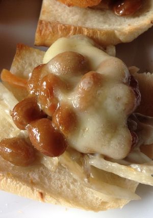納豆&ごぼうサラダのトースト-レシピのメイン写真