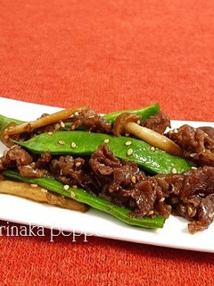 モロッコいんげんと牛肉の甘辛スタミナ炒め-レシピのメイン写真