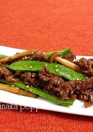モロッコいんげんと牛肉の甘辛スタミナ炒め-レシピのメイン写真