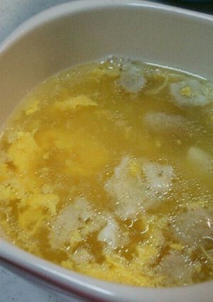 鶏の茹で汁で！あっさり卵中華スープ☆-レシピのメイン写真