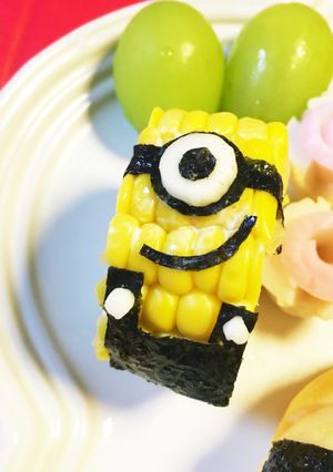 キャラ弁 おかず☆とうもろこしでミニオン-レシピのメイン写真