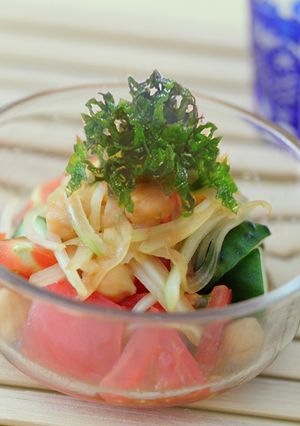 塩分控えめ手作り醤油ドレッシングサラダ-レシピのメイン写真