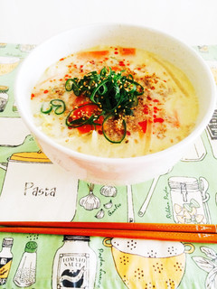 忙しいランチに♡ヘルシー豆乳うどん-レシピのメイン写真