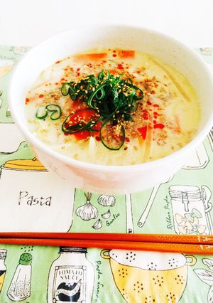 忙しいランチに♡ヘルシー豆乳うどん-レシピのメイン写真