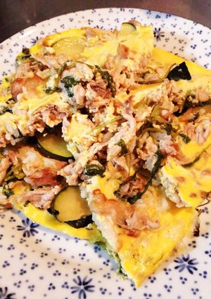 とん平焼きっぽい？簡単オープンオムレツ！-レシピのメイン写真