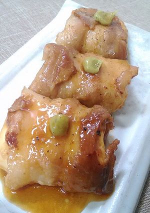 豆腐の肉巻き～わさび添え♪-レシピのメイン写真