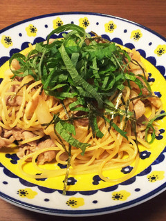 簡単☆しょうがとタケノコの和風パスタ-レシピのメイン写真