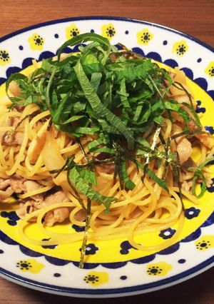 簡単☆しょうがとタケノコの和風パスタ-レシピのメイン写真