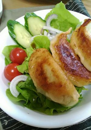 餃子でワンデイッシュサラダ-レシピのメイン写真