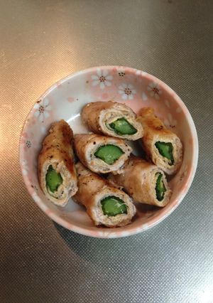 簡単！弁当にきゅうりと大葉の油あげロール-レシピのメイン写真