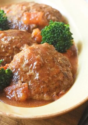 缶詰不要！簡単本格♡煮込みハンバーグ-レシピのメイン写真