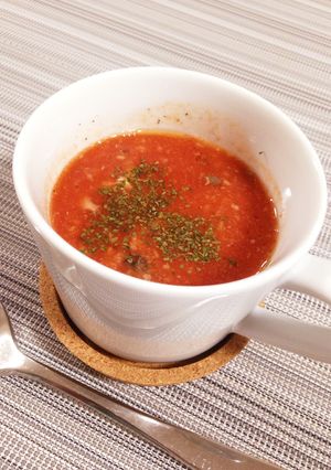 レンジで簡単☆さば缶トマトスープ-レシピのメイン写真