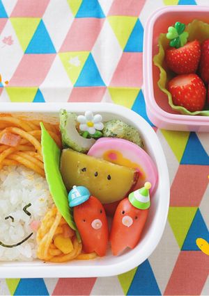 簡単★幼稚園お弁当 スパゲティ頭の女の子-レシピのメイン写真