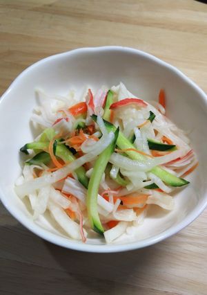 時短　大根　すぐ食べれる三色サワー漬け-レシピのメイン写真