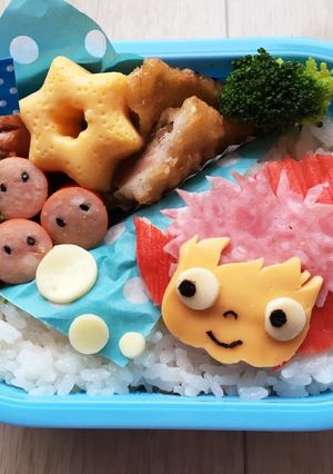 キャラ弁☆ポニョ-レシピのメイン写真