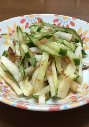 胡瓜と大根の梅おかかポン酢和え-レシピのメイン写真