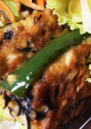 余り物で！豆腐とひじきのピーマン詰め-レシピのメイン写真