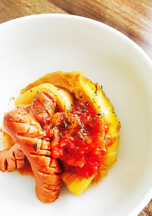 キャベツとソーセージのトマト煮-レシピのメイン写真