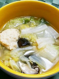 白菜と鶏団子のあったかスープ-レシピのメイン写真