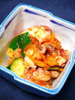 簡単!タコと胡瓜の梅キムチ和え-レシピのメイン写真