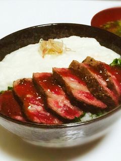 牛もも山芋とろろ丼-レシピのメイン写真