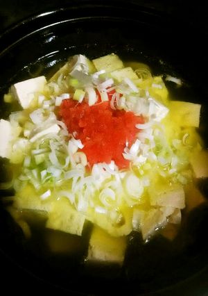 簡単＆時短！明太子と豆腐ＤＥアヒージョ♪-レシピのメイン写真